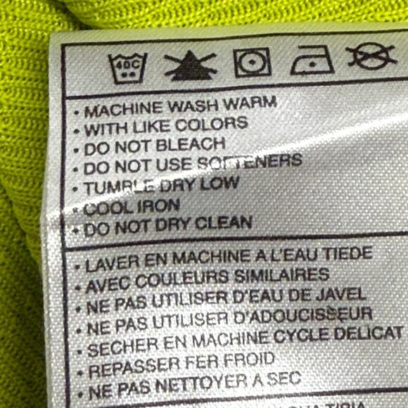 Nike Golf Shirt Mens XXL Neon Green Fit Dry Short Sleeve Stretchy Polo Preppy - Picture 8 of 9